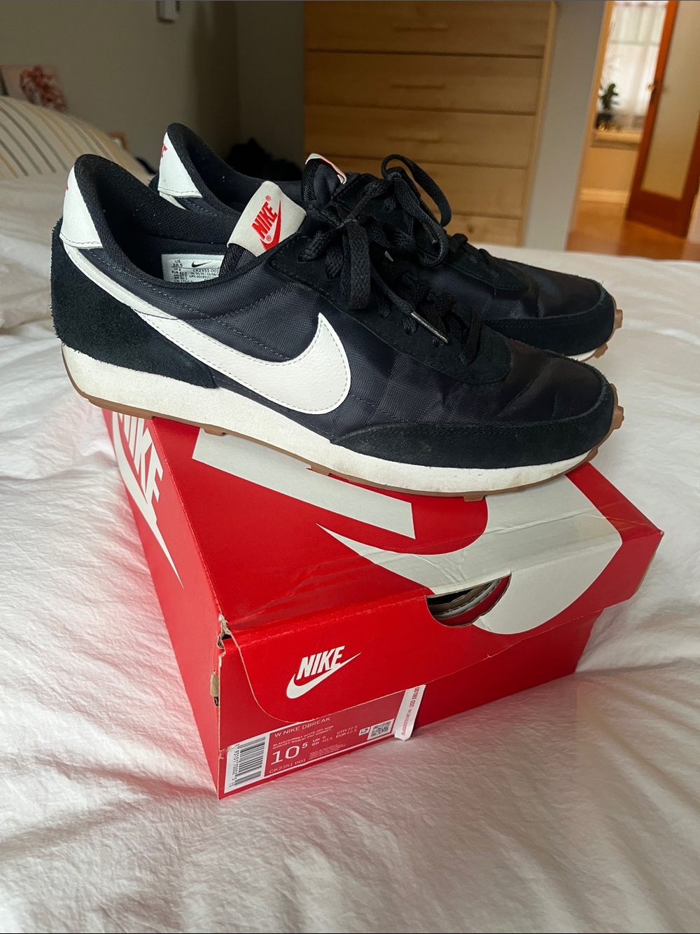 Nike Women’s DBreak Black/White Retro Runner Sneakers